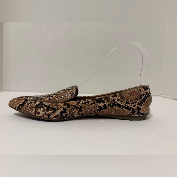Steve Madden Feather-S tan brown snakeskin slip-on shoes size 6 M - Picture 2 of 10